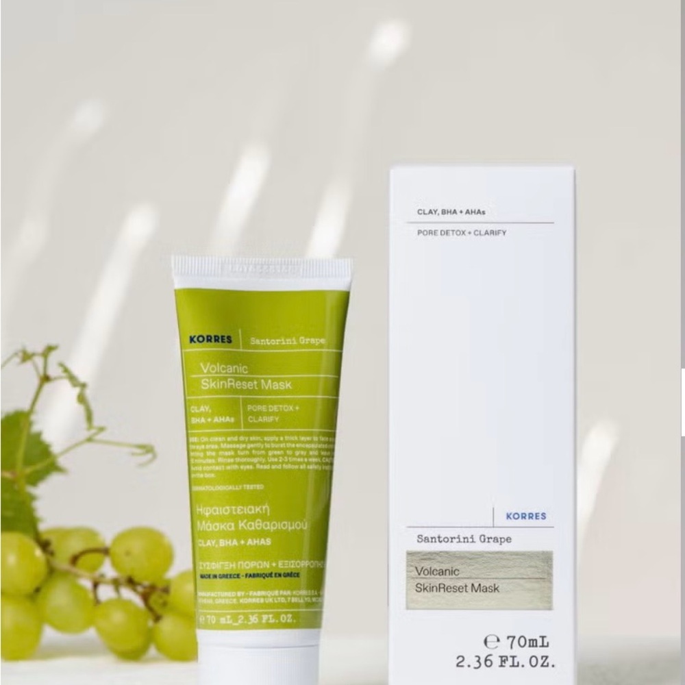 Korres Santorini Grape Volcanic SkinReset Mask - Green